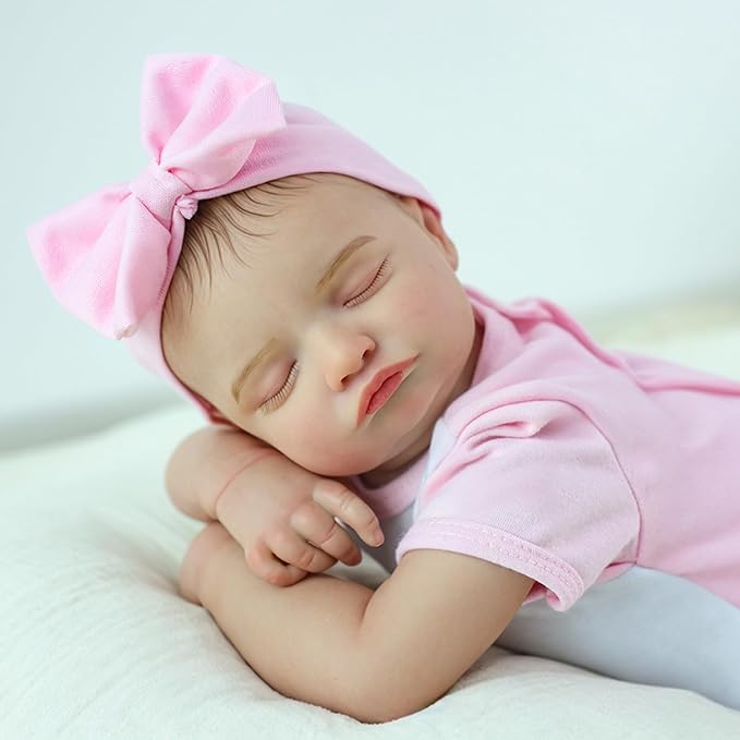 Realistic Reborn Baby Girl- 20 inch Full Vinyl Lifelike Newborn Baby Dolls, Anatomically Correct Real Life Baby Dolls Gift Set for Kids Age 3 +