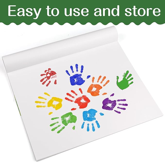 AROIC 36 Sheets Finger Paint Paper 11 x 14 inches, Paint Pad for Kid, Fingerpaint Paper For Toddlers And Kids, Toddlers Art Supplies, Art Painting Pad Set for Finger Painting, Drawing