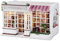 TuKIIE DIY Miniature Dollhouse Kit with Furniture, 1:24 Scale Creative Room Opened & Closed Wooden Doll House Plus Dust Proof & Music Movement for Kids Teens Adults(Sweet Berries Time)