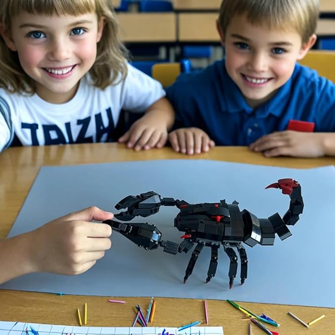 Insects Scorpion Building Set (391pcs) Kit Set Bugs Animals Bricks Action Figure Collection STEM Display Model Gift Toy for Boys and Girls Kids Adults Christmas Birthday Age for 8 9 10 11 12 13 14