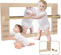 XIHAToy Coordination Mirror Montessori Wooden Toddler Mirror Safety Shatterproof Mirror Acrylic Non-Glass Early Learning to Walk Mirror with Handle, XH-MTM-2