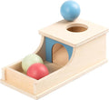 Busy edition Montessori Toys for Babies 6-12 Months, Wooden Object Permanence Box, 9 Month Old Baby Toys, Preschool Developmental Toy for Infant, Toddler Ball Drop Toy Girl Boy Gift