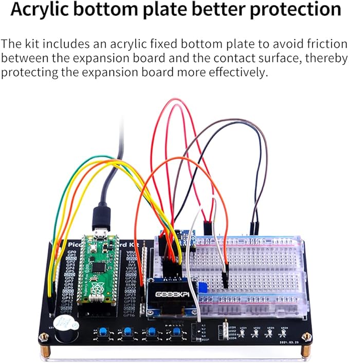 GeeekPi Micro Python Programing Kit for Raspberry Pi Pico, Breadboard, I2C 1602 LCD Display Module for Raspberry Pi Beginners & Software Engineer