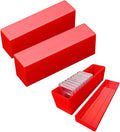 MUDOR 4 Pack Coin Slab Storage Box, Plastic Case Compatible with 20 Slab PCCB PCGS Coin Holders, Olny Box (RED, 4)