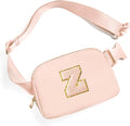 Gitus Gifts for 8 9 10 11 12 Year Old Girls Belt Bag Fanny Pack Crossbody Bags with Initial Letter Patch Cute Stuff Birthday Gifts for Teen Girls Women Personalized Trend Stuff (Coral Pink-Z)