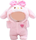 17CM Doll Clothes Set Big Ears Pink Jumpsuit, Fashion Cute Dress-Up Clothes for Doll Accessories Outfit(No Doll Included)(LBB Clothes 4)