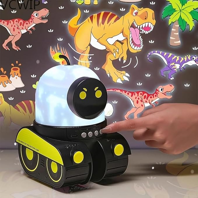Kids Cartoon Projector Lamp, Story Projector for Kid, 12 Slides+360° Rotation Silent Kids Night Light, Christmas Birthdays Gifts, Unique Stylish Projectors Lamp with Cartoon Images