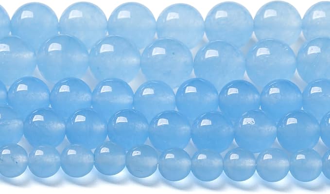 4MM 86PCS Blue Aquamarine Chalcedony Spacer Loose Beads for Jewelry Making DIY Bracelet Necklace