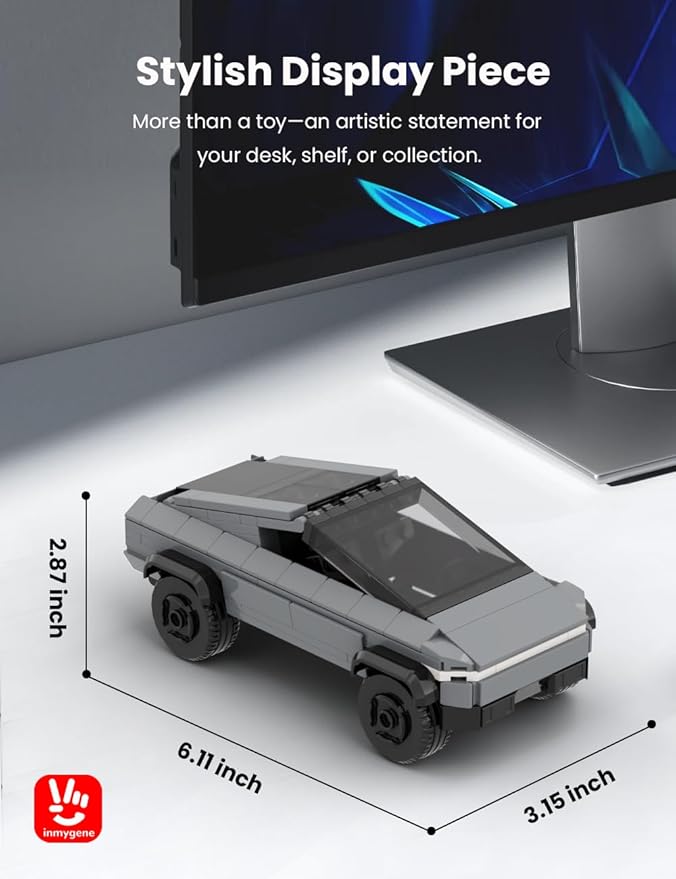 Cyber Themed Off-Road Truck Toy Building Kit, Futuristic Armored Pickup Model, Sci-Fi Brick Set for Collectors & Kids 6+