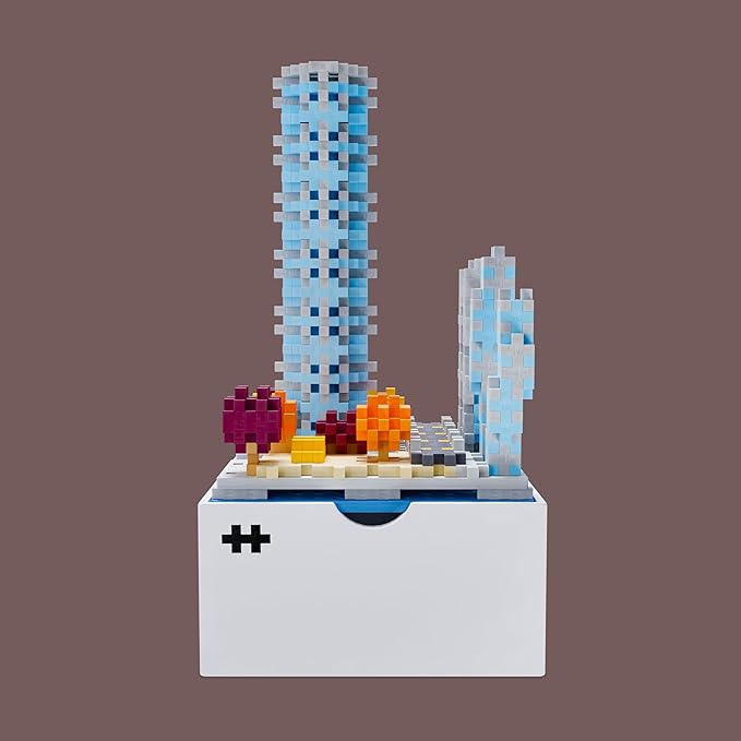 PLUS PLUS Isoscapes, Interlocking Mini Building Blocks, 3D Puzzle Stem Toy for Kids, Office and Home Decor - Metropolis