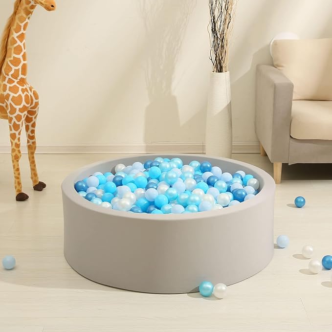GOGOSO Ball Pits Balls for Toddlers Pack of 50 100 200 Plastics Shape Ball Non-Phthalate Non-BPA Non-Toxic 2.2-Inch Crush Proof Play Balls