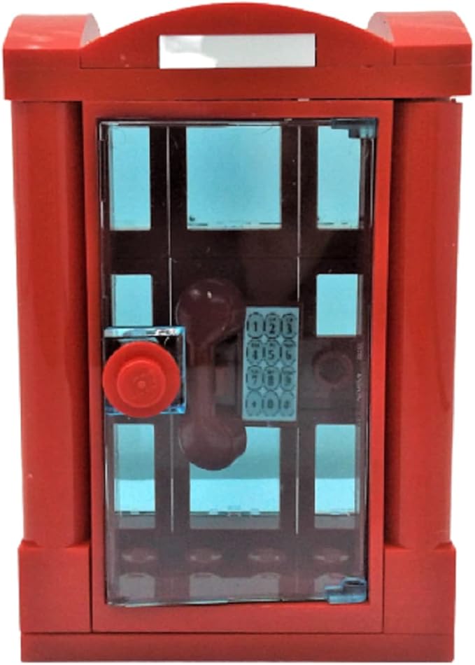 Building Bricks British London Souvenir Red Telephone Booth Toy for Kids Compatible with All Major Brands Best Birthday Gifts Toys Boys Girls Ages 4+