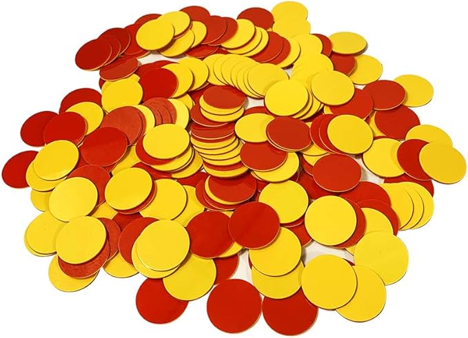 Plastic Two-Color Counter,Red/Yellow,Educational Equipment, Math Classroom Supplies, let Children Learn Mathematics Better(Pack of 200)