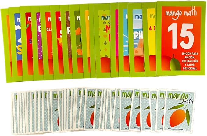 MANGO Math - 15 Pack Math Games - Addition Subtraction Place Value Cards -S