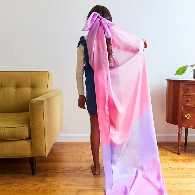 Sarah's Silks Giant Playsilk | 100% Silk Toy for Toddlers | Bright Colored Large Scarves for Fort Building and Pretend Play - Blossom