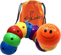 Skoolzy Rainbow Caterpillar Building Toy - Build Fine Motor Skills Color Sorting ADHD Anxiety Fidget Learning Toys to Relieve Stress for Toddlers Kids & Adults Gift for Children, Boy & Girl