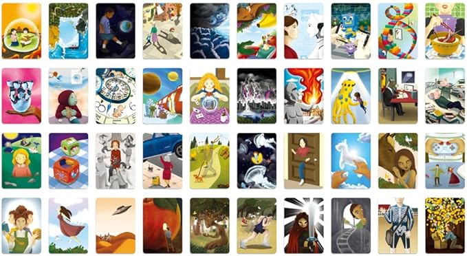 [Storypic] Storypic Lite, Storytelling Cards, Tool for Creating Enjoyable Stories, Versatility for Use, Story Literacy Cards, for All Ages, 3.46 x 4.96 inch (C : Fantasy)