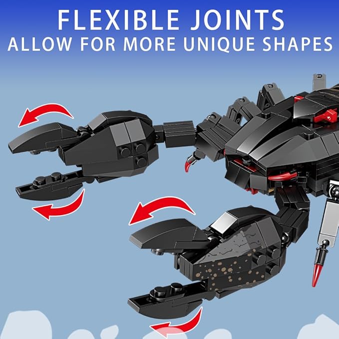 Insects Scorpion Building Set (391pcs) Kit Set Bugs Animals Bricks Action Figure Collection STEM Display Model Gift Toy for Boys and Girls Kids Adults Christmas Birthday Age for 8 9 10 11 12 13 14