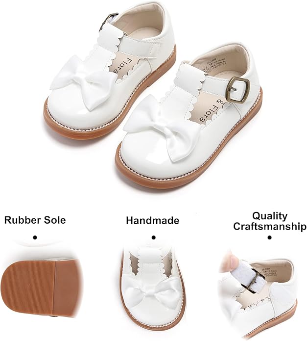Felix & Flora Toddler Little Girl Mary Jane Dress Shoes - Ballet Flats for Girl Party School Shoes