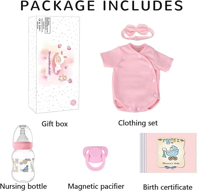 SCOM Reborn Baby Doll Girl - 18 Inch Realistic Real Life Doll with Hair, Silicone Baby with Anatomically Correct, Newborn Lifelike Toddler with Cloth Body & Vinyl for Age 3 4 5 6 + Year Old Gift