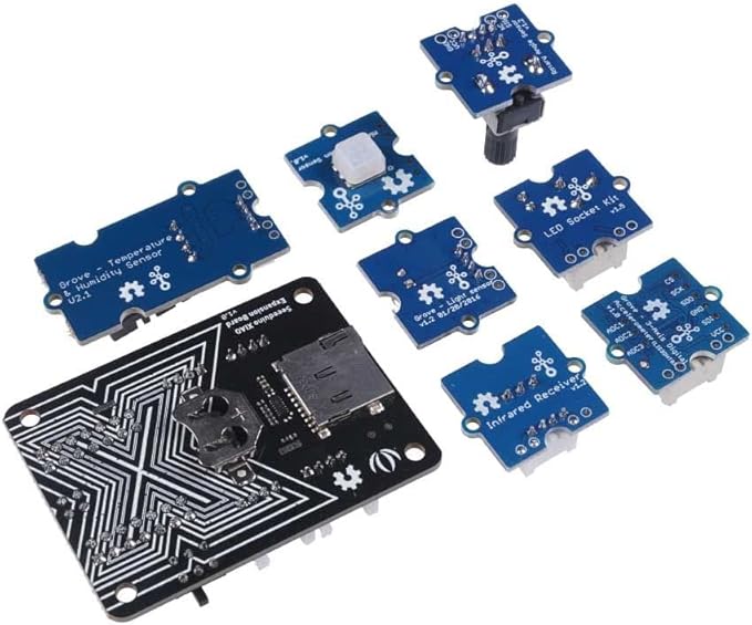 Seeed Studio XIAO Starter Kit - All Seeed Studio XIAO Series Development Boards Supported, XIAO Series Expansion Board, 9 Grove Modules, Presented with XIAO Courses for Beginner.