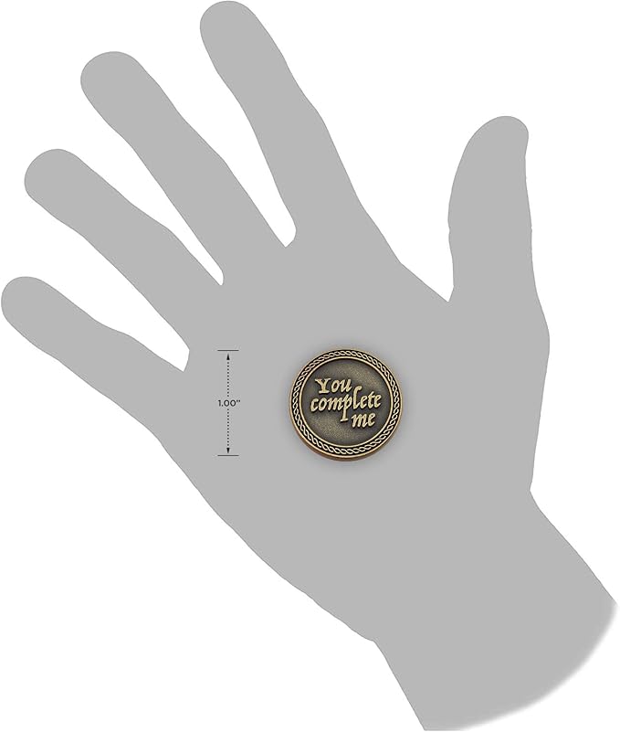 Bulk Set of 3 Romantic Love Expression Coins, You Complete Me, I am Better Because of You, Anniversary Pocket Tokens for Date Night, Love Gift for Men & Women, from Him or Her