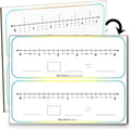 Fractions Decimals Manipulatives (Dry Erase Math Manipulatives Numberline Whiteboard) 9 x 12 Inch Fractions for Grade 5 Math for Students in Classroom and Homeschooling (Decimals & Fractions)