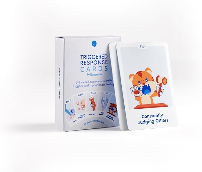 Triggered Response Cards – Emotional Regulation & Self-Awareness Card Deck | Manage Stress, Build Resilience, and Improve Reactions | Ideal for Therapists, Coaches, and Personal Growth