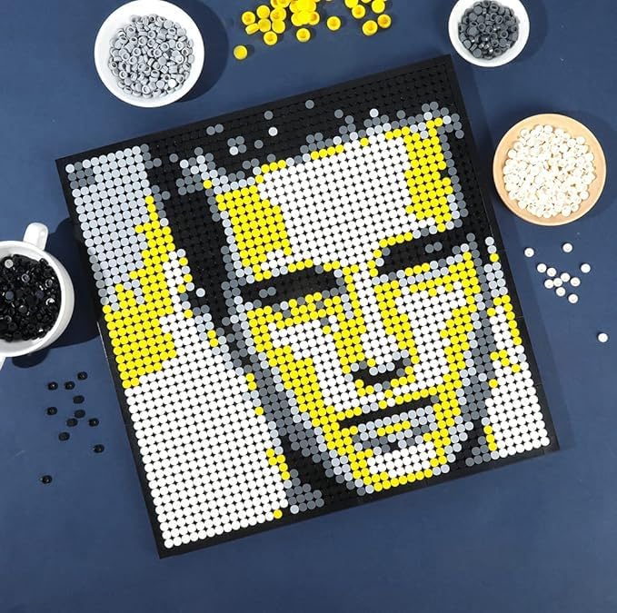 Amalia Personalized Mosaic Portrait Custom Building Kit Pixel Great Wall Art Decoration Customized Your Own Photo Picture-Memory(L/15.1"x15.1")