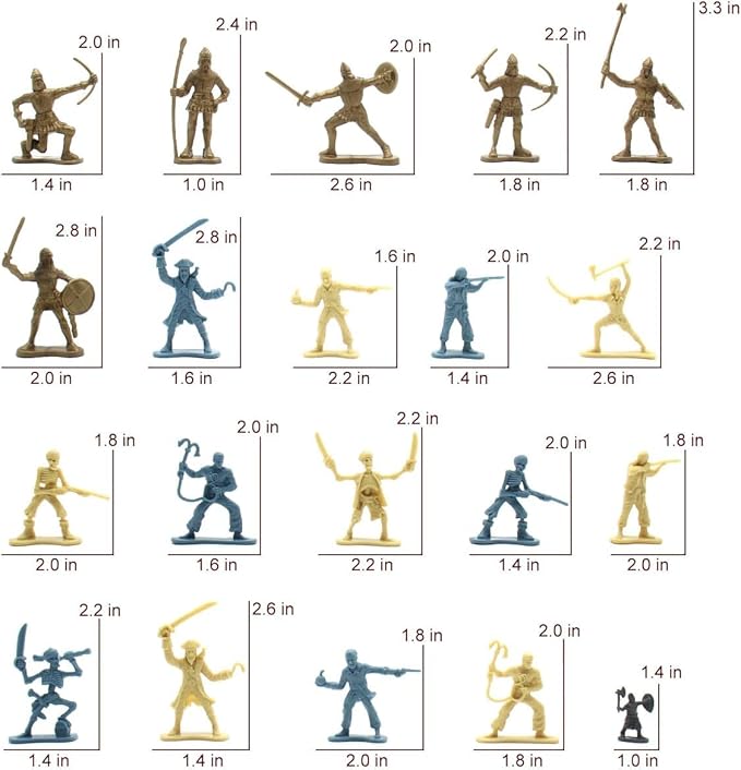 Mostop Medieval Castle Knight Toy Soldier Figures Army Men Toys, The Medieval Times Middle Ages Castle Building Toy Piracy Knight Action Figurines with with 20 Piracies, 12 Soldiers, 200 Mini Army Men