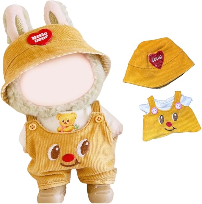 17cm Doll Clothes Set & Outfit - Cuddly Fashion Dresses with Accessories, Luxury Chic Doll Clothing & Plush Pullover Hoodie Doll Clothing DIY ,Just Clothes