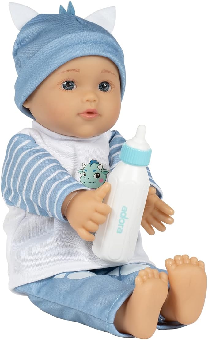 ADORA Little Love Baby Doll, Clothes & Accessories Set, Soft and Cuddly Doll with Sweet Baby Smeel and Machine Washable, Birthday Gift for Ages 1+ - Happy Dragon