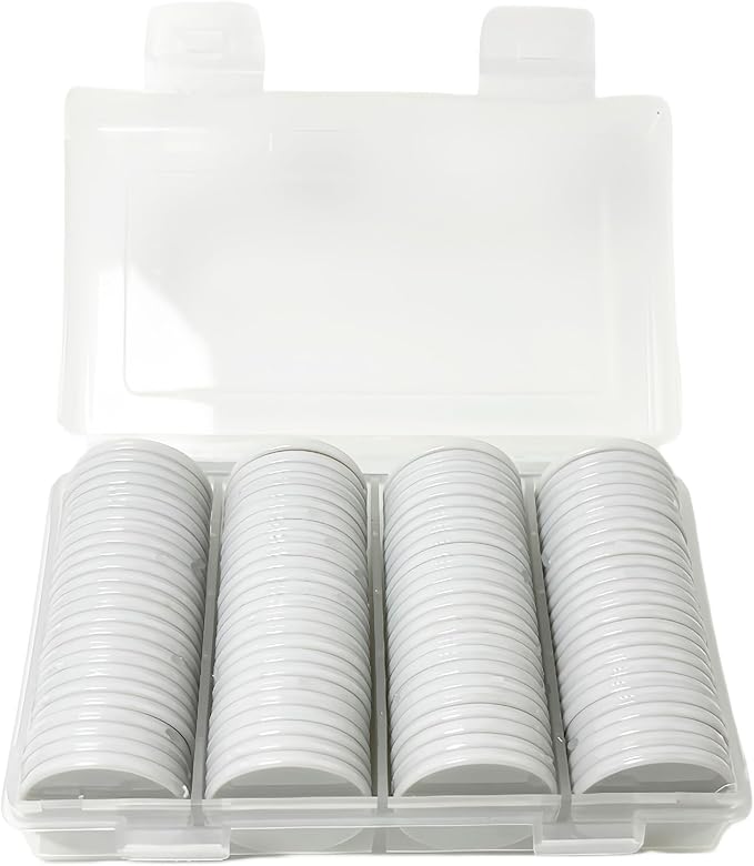 Smartdealspro Set of 100 1 Inch Opaque Plastic Learning Counters Mini Poker Chips Game Tokens with Storage Box (Grey)