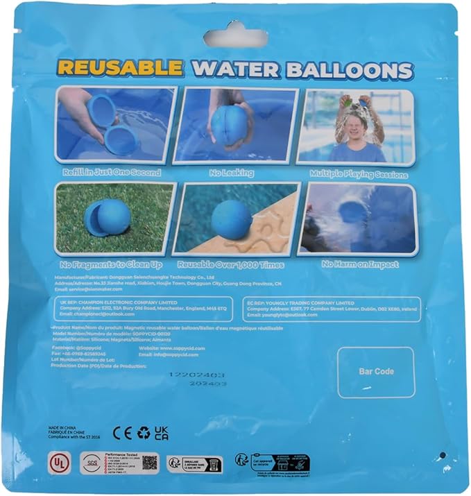 20Pcs Reusable Water Balloons, Summer Water Toys, Magnetic Water Ball for Outdoor Games, Pool Toy, Beach Toys for Kids