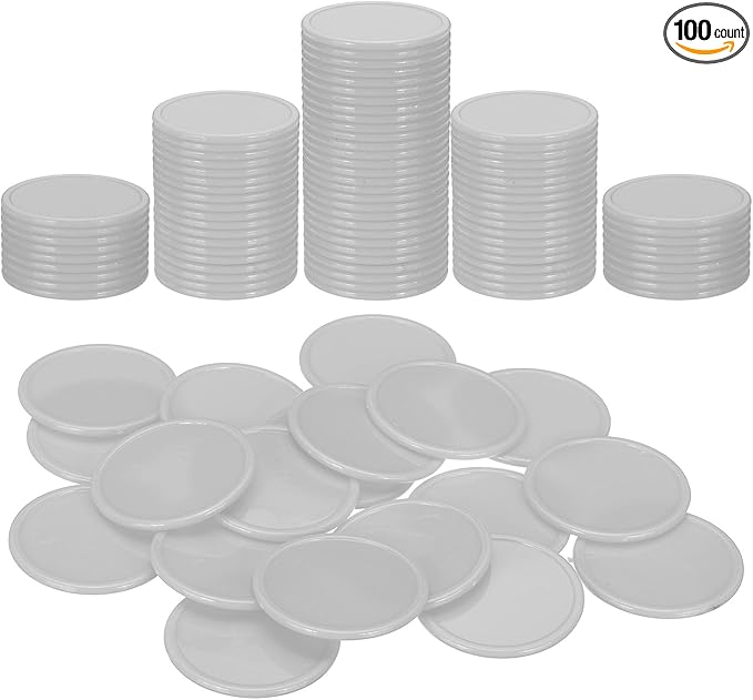 uxcell Plastic Poker Chips, Learning Counters Counting Counters Disks Markers Opaque Game Tokens for Game Play Math Counting
