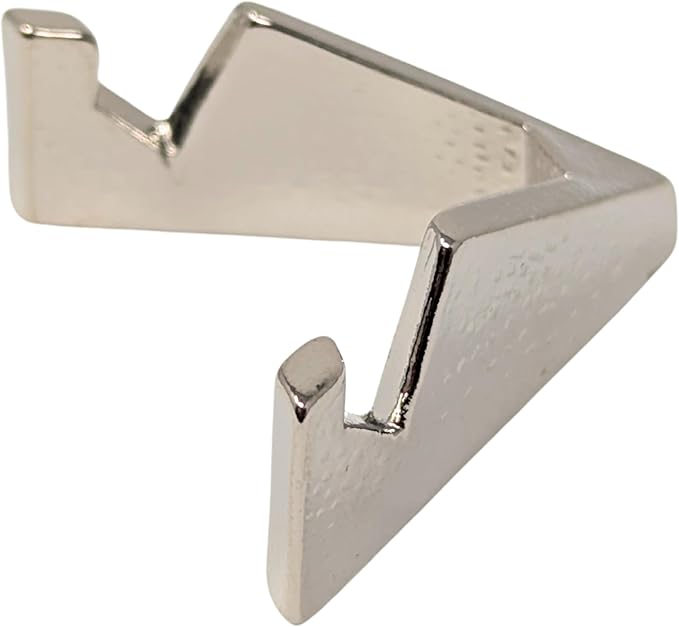 Generic Chevron Military Challenge Coin Display Stand - Solid Metal with Anodized Finish - US Vet. Business (Silver)