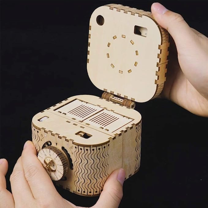 ROKR 3D Wooden Puzzle Mechanical Treasure Box Model DIY Brain Teaser Projects for Adult Age 14+ Birthday Gift Educational Toys Wooden Puzzles for Adults