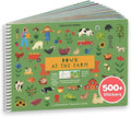 Cupkin Farm Animal Sticker Book Activity for Kids, Toddler Airplane Travel Essentials, 500+ Horse Stickers for Kids + 12 Scenes + 12 Coloring Book Pages, Cow Lover Children's Gift, Crafts Ages 2-8