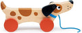 Mentari Toys - Puppy on Wheels - Wooden Dog Pull Toy for Toddlers - Natural Wood Toy with 7 inch Pull Chord, 4 Wheels, Rotating Ears - Enhances Motor Skills - Fosters Imaginative Play - Age 18M+