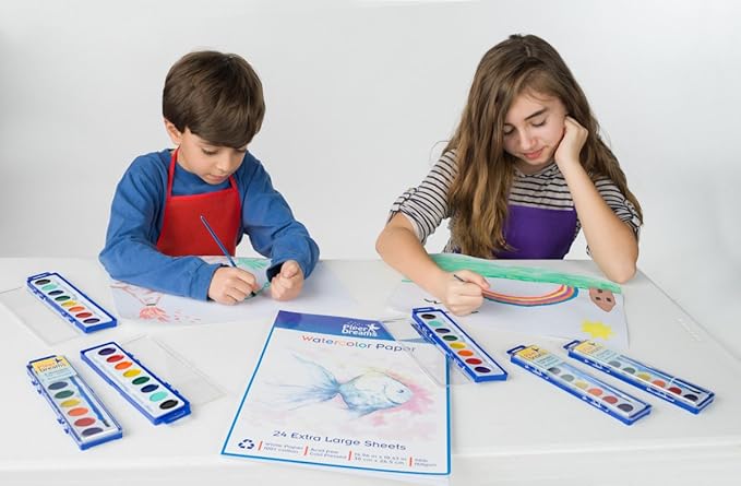 108 Jumbo Size Sheets (11" x 16") of Art Paper for Kids. Great as Watercolor Paper, Finger Painting, Drawing and Doodling - Heavy Stock, Loose White Sheets. Save with a Bulk Pack