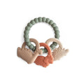 mushie Silicone Dino Teething Ring Toy
