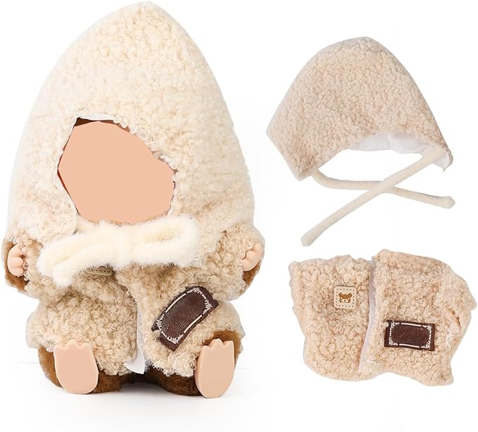2-Pack Doll Clothes for 17cm Standing/Sitting Doll - Accessories Clothes Dress Up Set with Hat for Girl Woman (LB68+LB35)