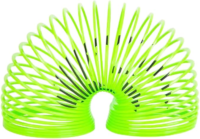 The Dreidel Company Halloween Coil Spring, Pumpkin Jack-O-Lantern Circle Shaped Coils, Neon Colors Magic Spring Toy, Party Favor for Kids, 1.4" Inches (35mm) (24-Pack)