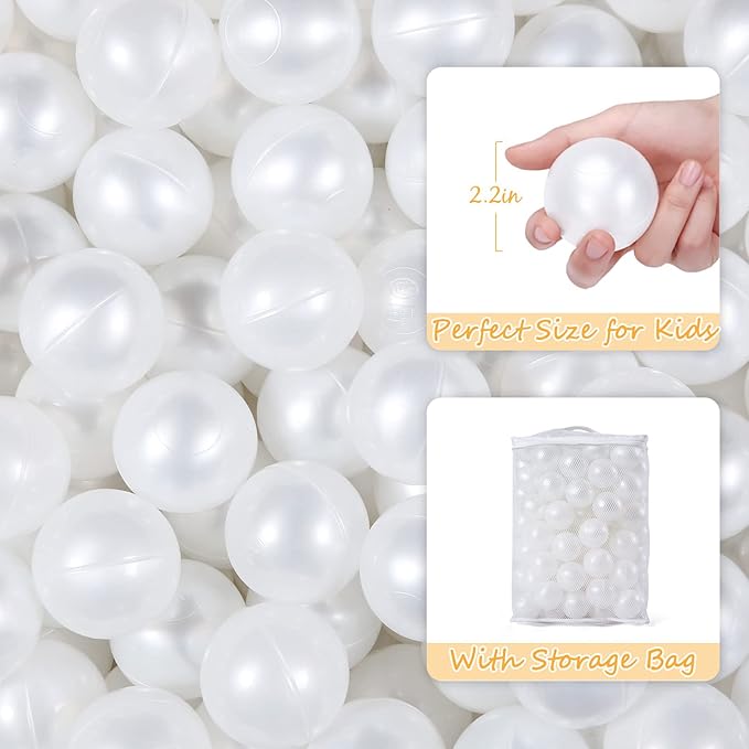 Realhaha Ball Pit Balls 50 100 200 500 Play Balls Plastic Balls for Baby Girls Toddlers Kids Play Tent Pool Playhouse Playpen Party Decoration