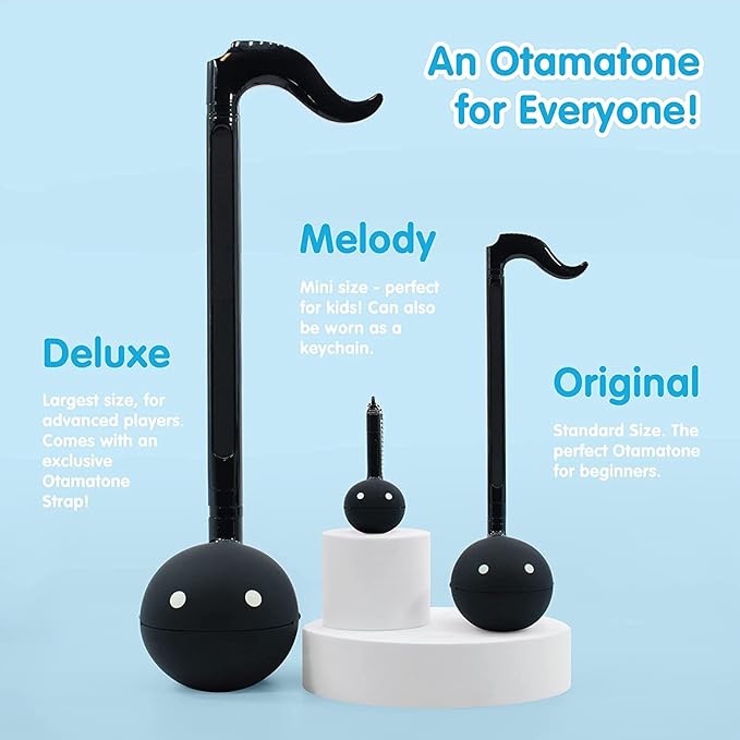 Otamatone [Melody Series] Japanese Electronic [Mini Size] Musical Instrument [11 Pre-Programmed Songs] Portable Synthesizer from Japan by Cube/Maywa Denki [English Instruction], Black