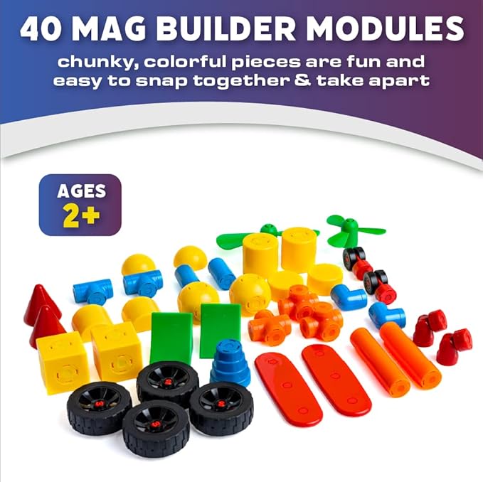 Mag Builder Building Toy Play Set, 40 Pieces