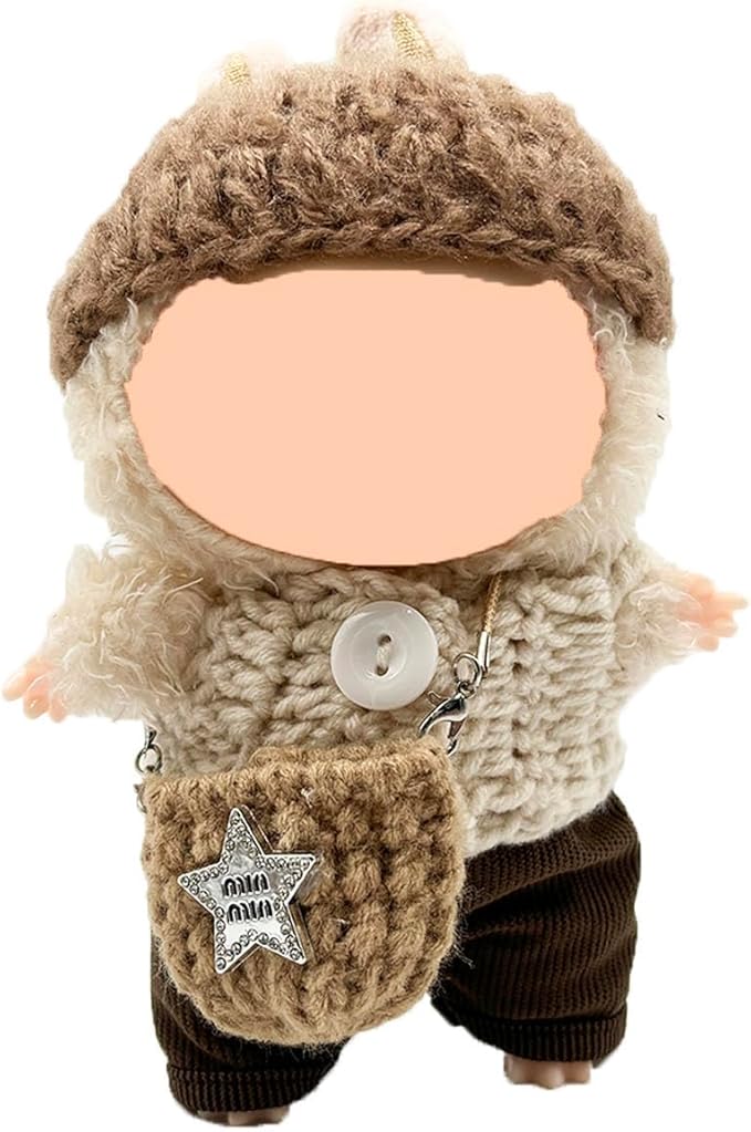 Doll Clothes Set & Outfit for Blind Box Dolls of 5.91-6.7inch (15-17cm) with Accessories Luxury Chic Stylish Adorable Cute Unique Style of Dolls Clothes for Dress up 4 Pieces (No Doll) (E)