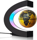 Magnetic Levitating Floating Globe with Multicolor LED Lights, Cool Gadgets C Frame Floating Globe for Office Home Desk Decor, Cool Tech Gift for Men Father Husbands Boys