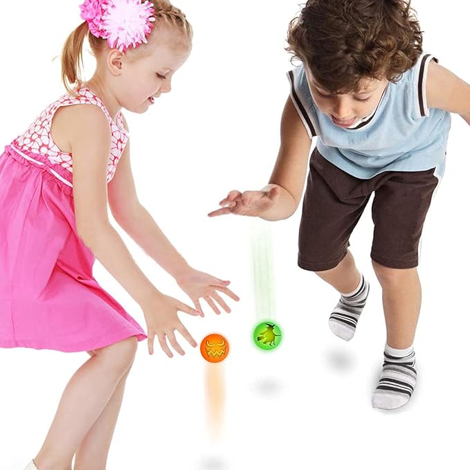 64pcs Glow in The Dark Bouncing Balls,8 Halloween Theme Designs Bouncy Toys Balls, Halloween Party Favors Supplies, Trick or Treating Goodie, Halloween Miniatures,School Classroom Game Rewards