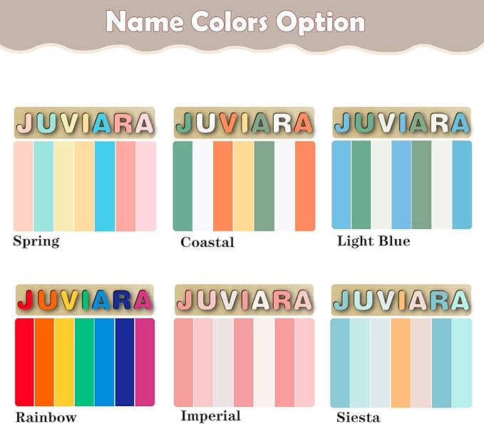Name Puzzle for Kids Personalized - Custom Name Puzzles for Toddlers 1-3, Customized Wooden Animal Puzzle, Baby Gifts, Baby Shower, Christmas, Newbaby Gift, Gifts for 0 1 2 3 Years Old